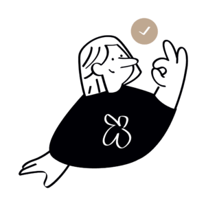 OKポーズをする女性のイラスト